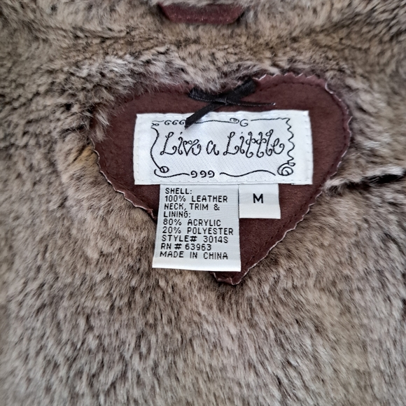 Suede leather fur lined vest - Picture 3 of 3